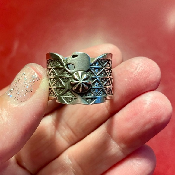 Sterling silver eagle ring